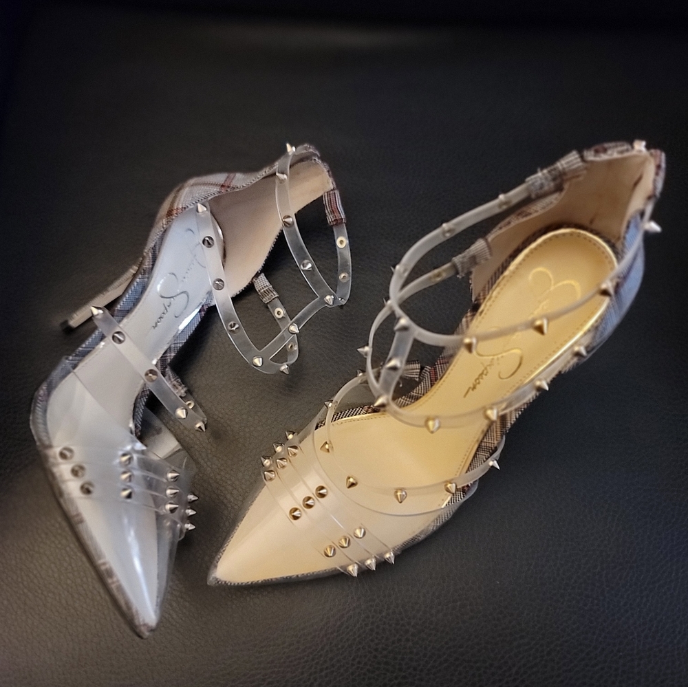 Fashionable Plaid Heels